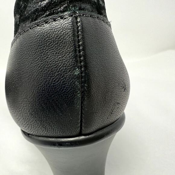 SAS Isabel Mary Jane Heel Snake Womens 11N Black Leather Comfort Dark Academia - Picture 6 of 9